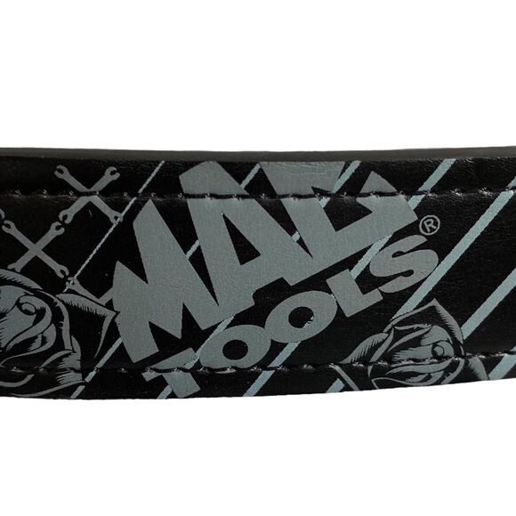 MAC TOOLS - LEATHER BLACK & GRAY BELT - FITS 28-33” - GOOD CONDITION - S5 - Picture 1 of 8